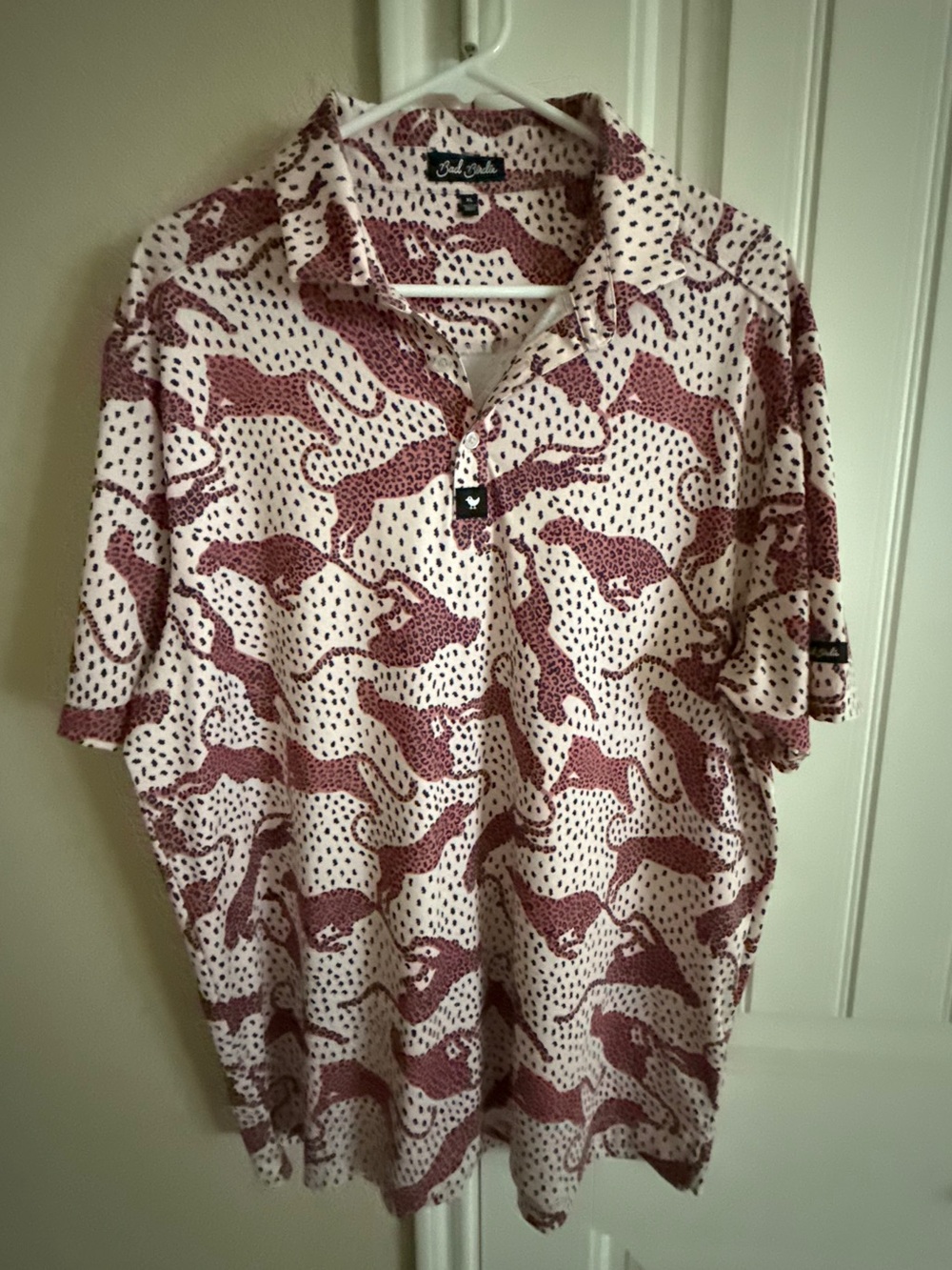Bad Birdie Pink and Black Leopard Print Shirt
